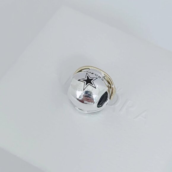 Pandora Dallas Cowboys NFL Football Helmet Charm 14K Gold and S925 Silver - Picture 3 of 5